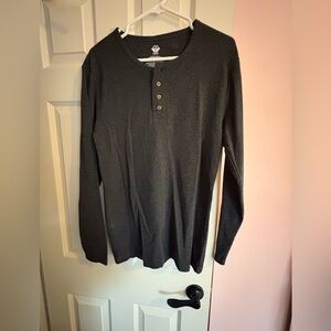 Dockers Dark Gray Henley Shirt